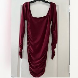 maroon dress
